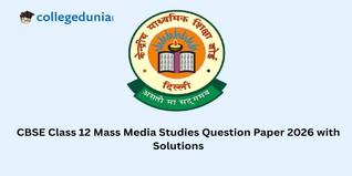 CBSE Class 12 Mass Media Studies Question Paper 2026 PDF with Solutions - Available